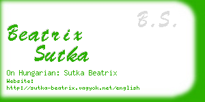 beatrix sutka business card